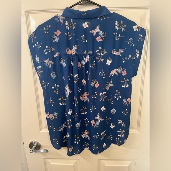Loft Blue Floral Blouse - Picture 2 of 5